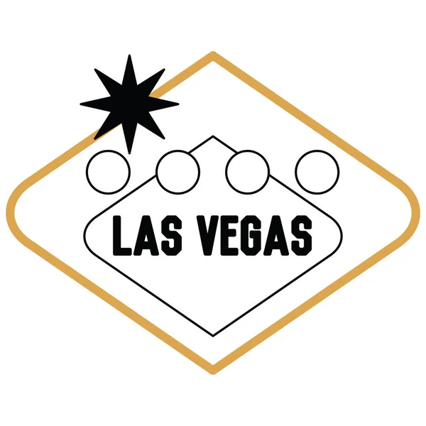 Étiquette Las Vegas Icône Plate Illustration Vectorielle — Image vectorielle