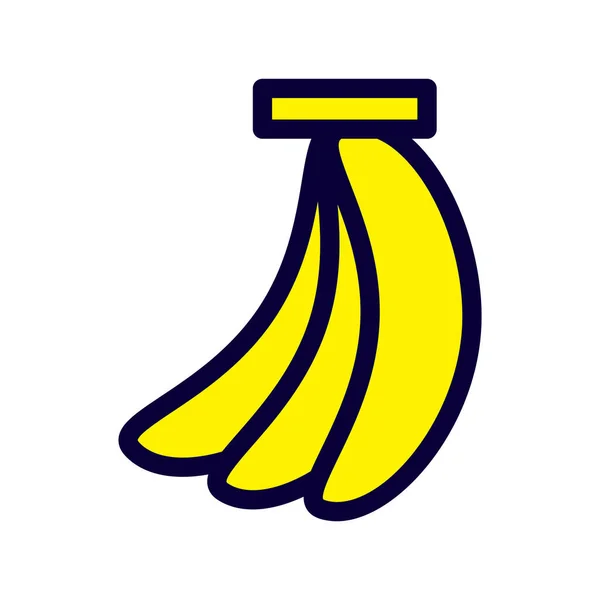 Ilustração Vetor Ícone Banana — Vetor de Stock
