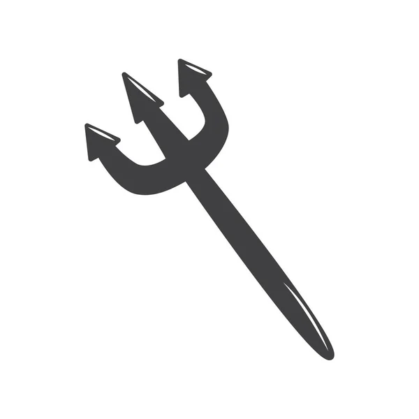 Tenedor Del Diablo Diseño Vector Ilustración — Vector de stock