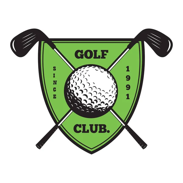 Etichetta Golf Illustrazione Vettoriale Colorata — Vettoriale Stock