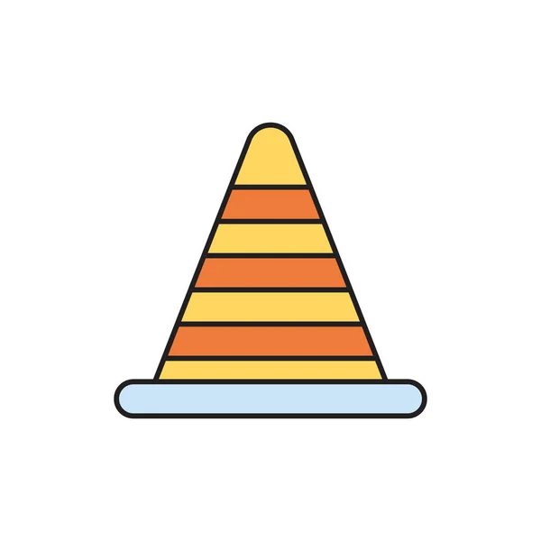 Cone Tráfego Ilustração Vetorial — Vetor de Stock