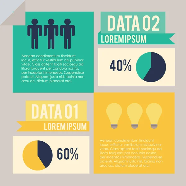 Infografías Ilustración Vectorial Estilizada — Vector de stock