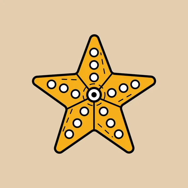 Starfish Icon Vector Illustration — Stock Vector