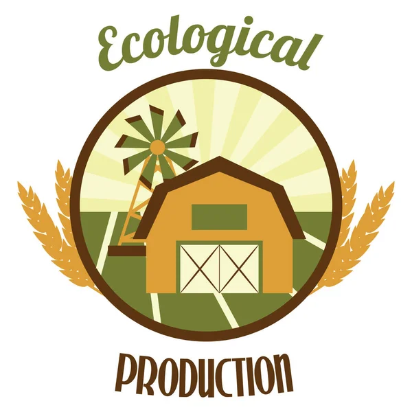 Icona Eco Friendly Illustrazione Vettoriale Stilizzata — Vettoriale Stock