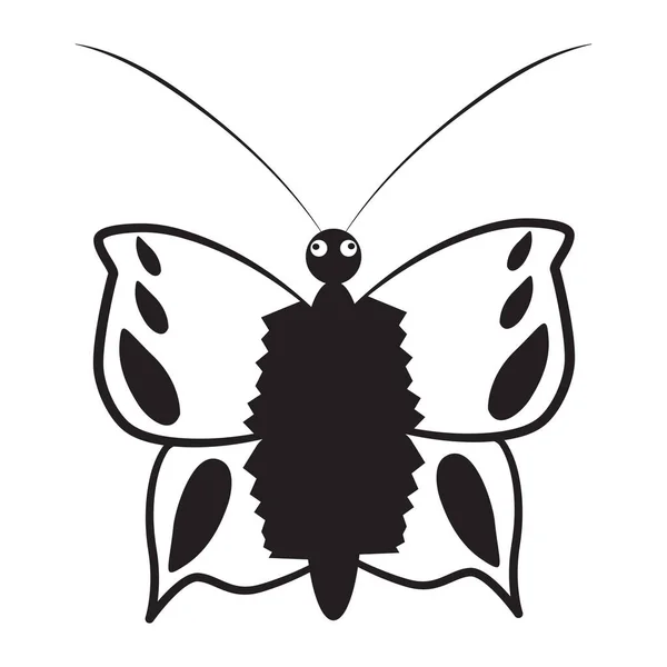 Icono Plano Mariposa Ilustración Vectorial — Archivo Imágenes Vectoriales