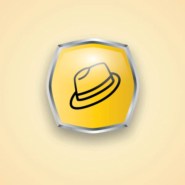 Ilustração Vetorial Chapéu Amarelo — Vetor de Stock