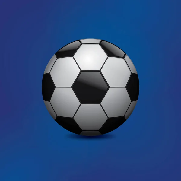 Футбольный Мяч Синем Фоне — стоковый вектор