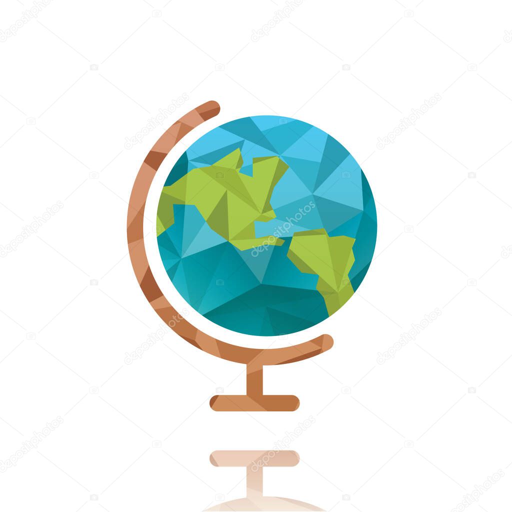 Globe  flat icon, vector illustration