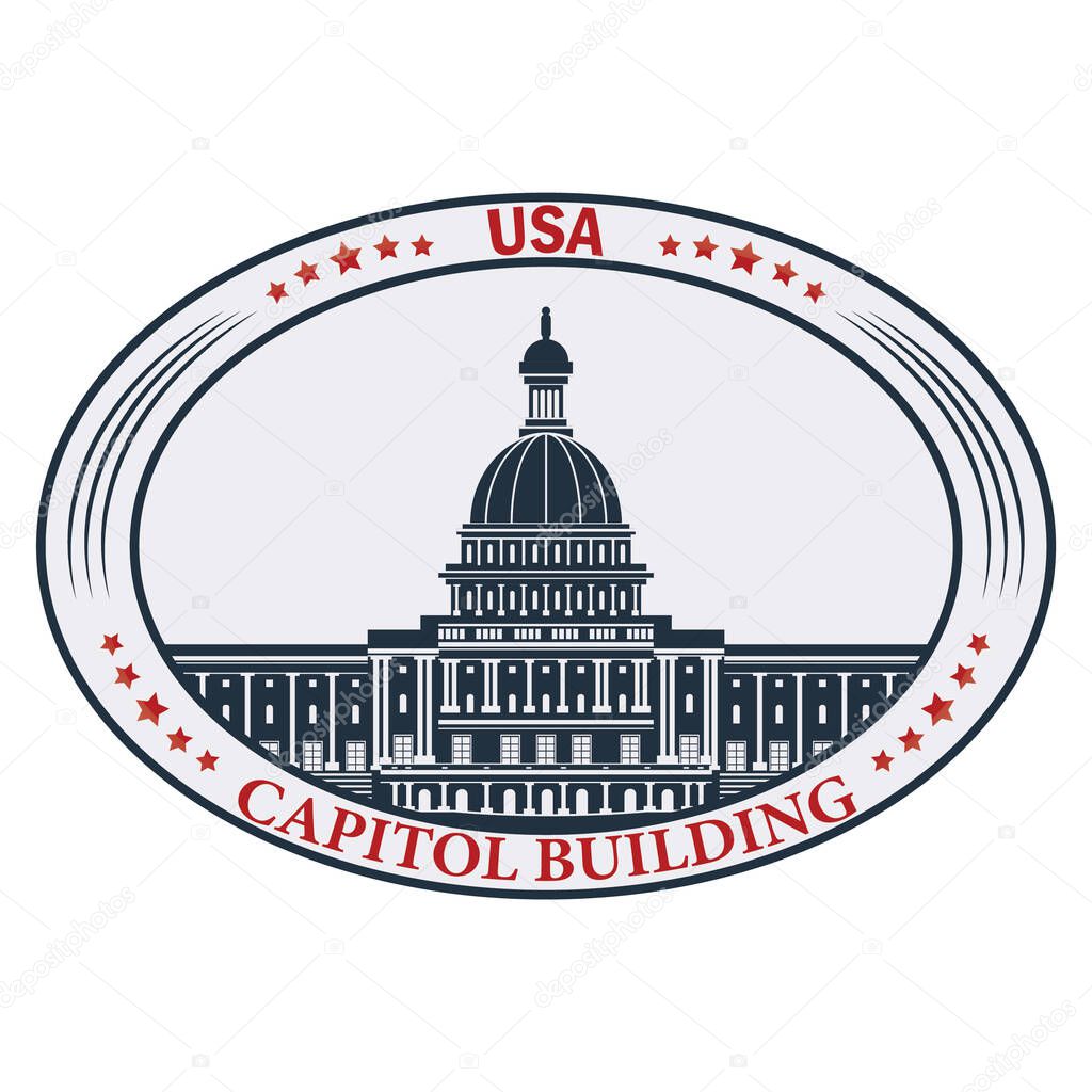 vector illustration of a united states capitol building