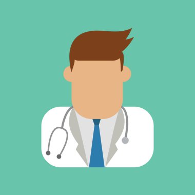 Doktor ikonu. vektör illüstrasyonu