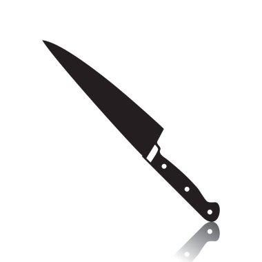 Bıçak simgesi düz simge, vektör illüstrasyonu