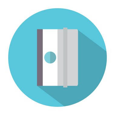 Kitabın modern düz tasarım simgesinin vektör çizimi