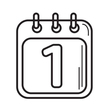 Takvim simgesi, renkli vektör illüstrasyonu