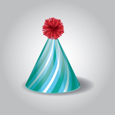 Fiyonklu parti şapkasının vektör illüstrasyonu