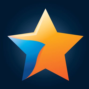 Bir yıldızın vektör illüstrasyonu