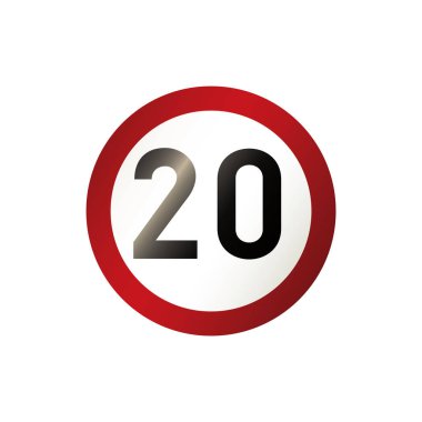 Beyaz arkaplanda trafik işareti