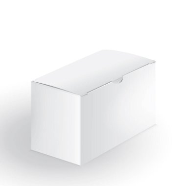 Arkaplanda izole edilmiş beyaz kutu
