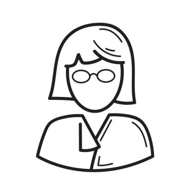 soyut insan simgesi, vektör illüstrasyonu