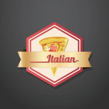 Altın etiketli kırmızı ve altın bir kurdelenin vektör çizimi