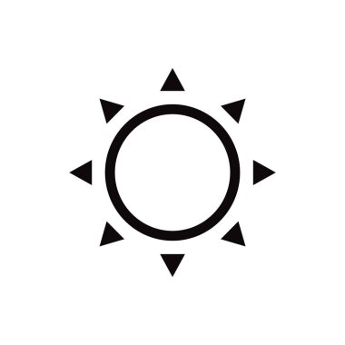 Güneş ikonu vektörü. düz dizayn biçimi 10