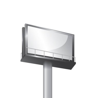 Beyaz arkaplanda boş ilan panosu