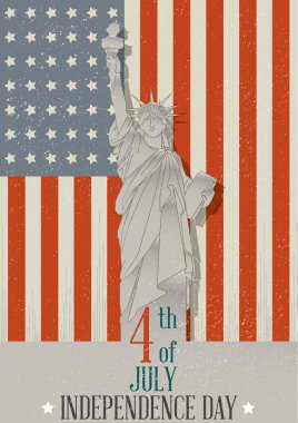 Bağımsızlık Günü düz simgesi, vektör illüstrasyonu