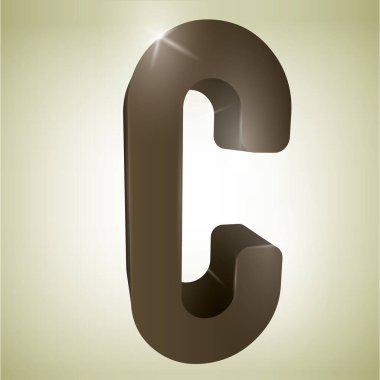 Koyu arkaplandaki bir harfin 3d görüntülenmesi