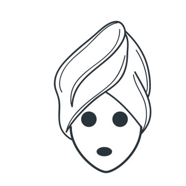 Spa düz ikonunda kadın, vektör illüstrasyonu