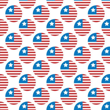 Amerikan bayrağıyla kusursuz bir desen. vektör illüstrasyonu