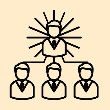 İş insanları konsepti simge tasarımı, vektör illüstrasyonu