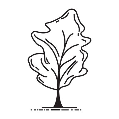 ağaç simgesi, biçimlendirilmiş vektör illüstrasyonu