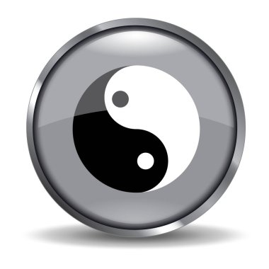 yin ve yang simgesi, vektör illüstrasyonu