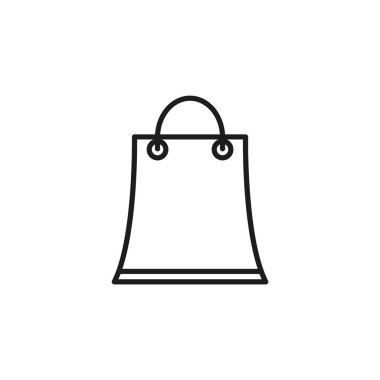 Alışveriş poşeti ikon vektör illüstrasyonu