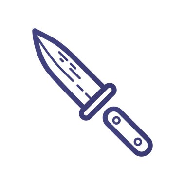 Bıçak düz simgesi, vektör illüstrasyonu