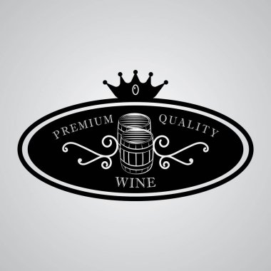 Şarap dükkanı etiketinin vektör illüstrasyonu