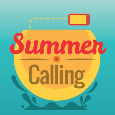 Yaz tatili tasarımı, vektör illüstrasyon eps10 grafiği