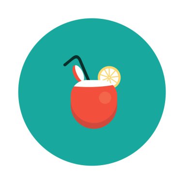 Kokteyl Düz Vektör Simgesi