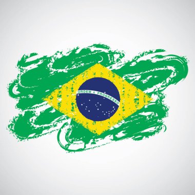 Brezilya bayrağının vektör illüstrasyonu