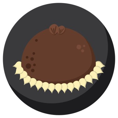 Lezzetli çörek ikonunun vektör çizimi