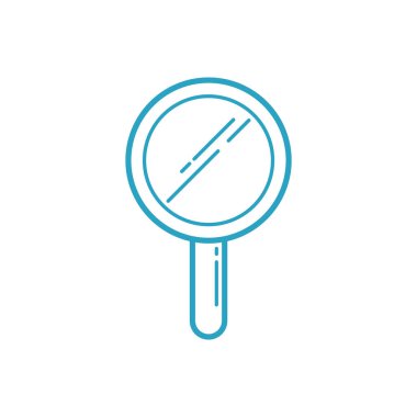 Büyütme cam simgesi, vektör illüstrasyonu