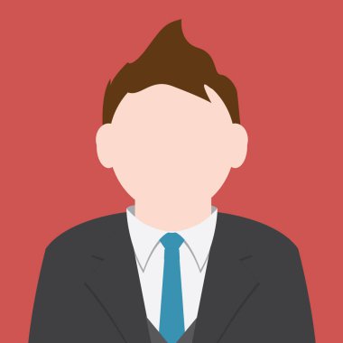 İş adamı düz simgesi, vektör illüstrasyonu