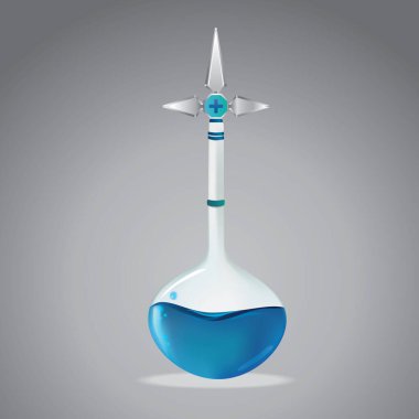 Bir laboratuvar testinin vektör illüstrasyonu