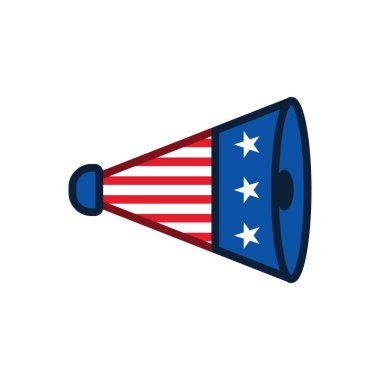 megafon düz simge, vektör illüstrasyonu