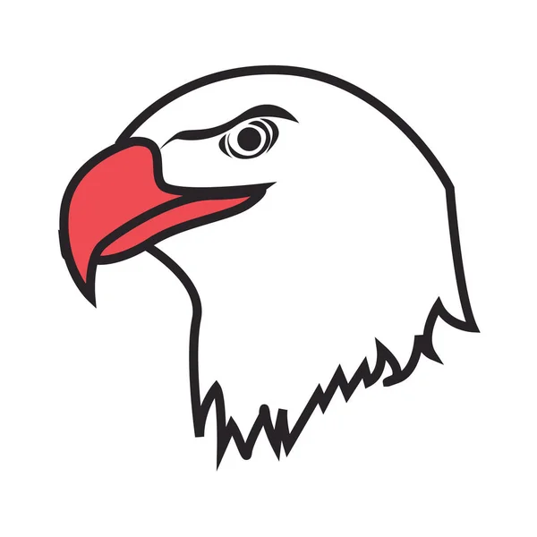 Adler Flaches Symbol Vektorillustration — Stockvektor