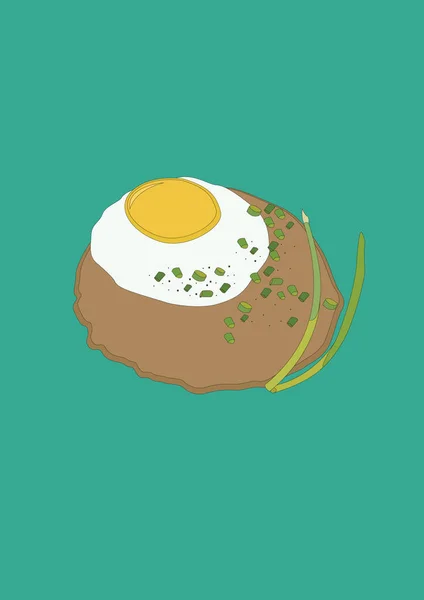 Яйце Пиріжці Дизайн Векторні Ілюстрації — стоковий вектор