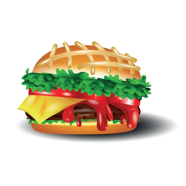 Hamburger Illustration Vectorielle — Image vectorielle