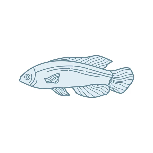 Pesce Disegno Vettoriale Illustrazione — Vettoriale Stock