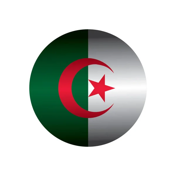 Imagen Vectorial Una Bandera Argelia — Archivo Imágenes Vectoriales
