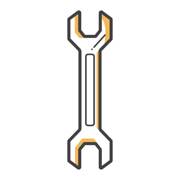 Wrench Gestileerde Vector Illustratie — Stockvector