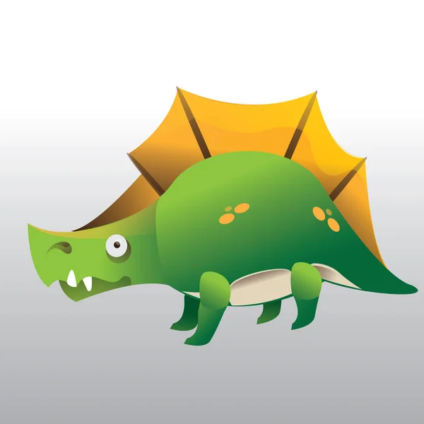 Dinosaurie Platt Ikon Vektor Illustration — Stock vektor